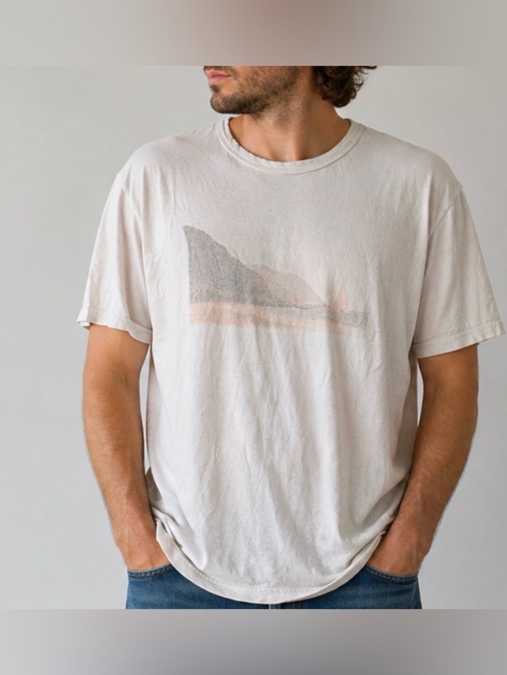 Faherty Men’s XL Faded Coastal Graphic Organic Cotton T-Shirt